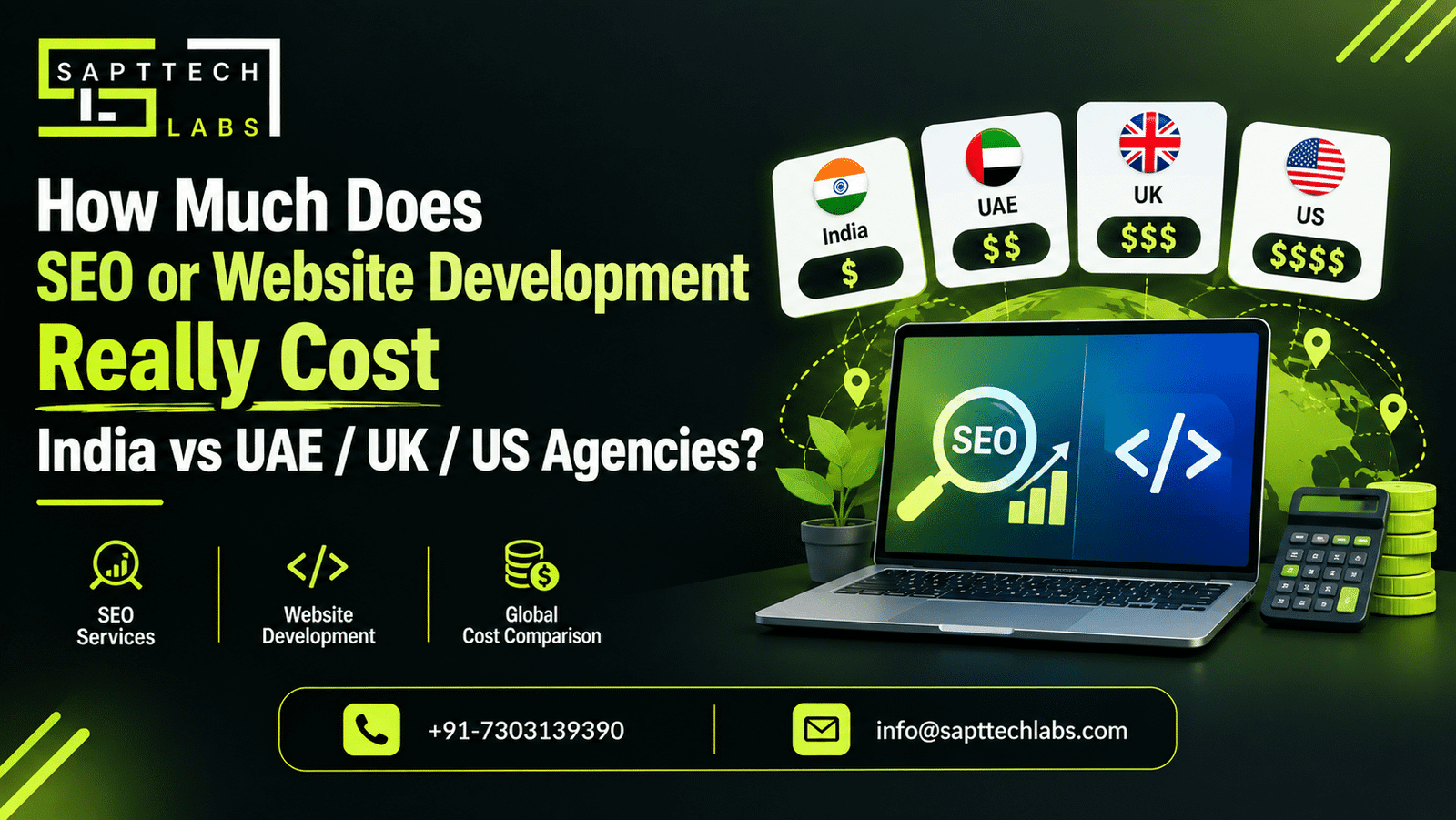 How Much Does SEO or Website Development Really Cost India vs UAE / UK / US Agencies?