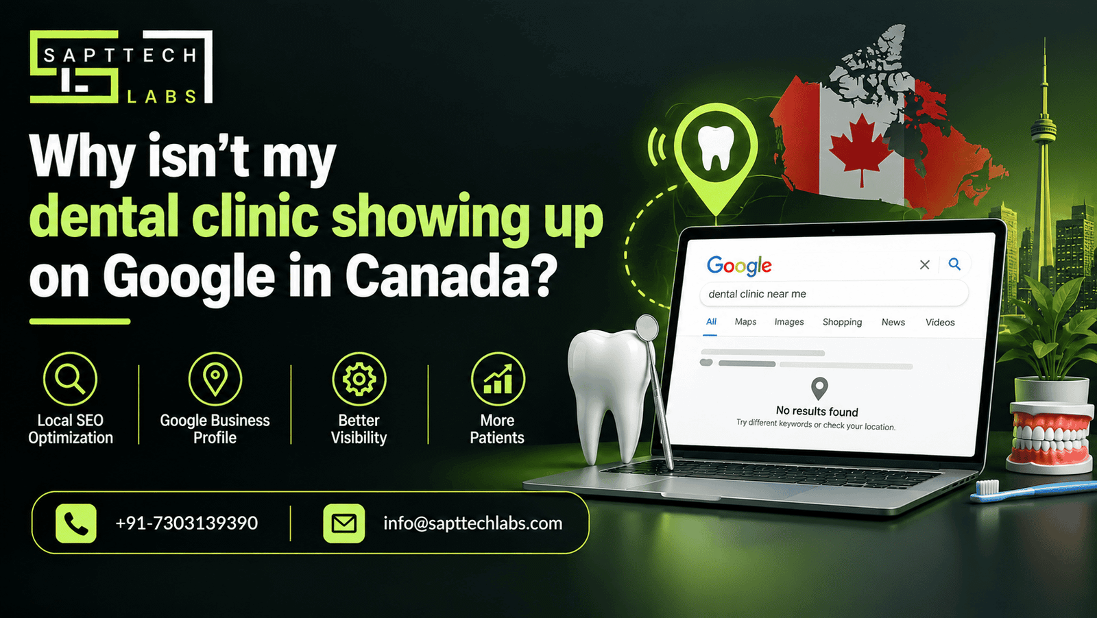Why isn’t my dental clinic showing up on Google in Canada?